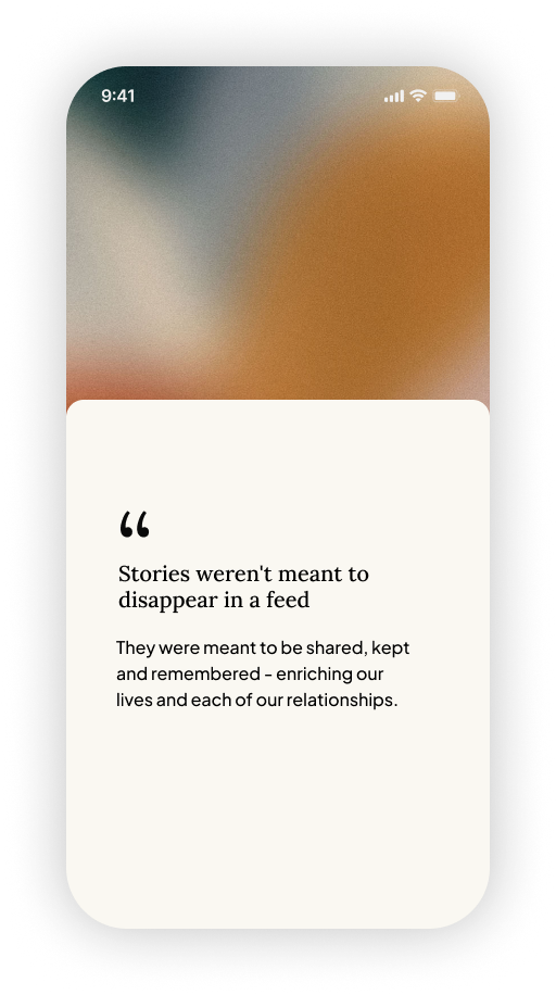 Stories weren’t meant to disappear in a feed